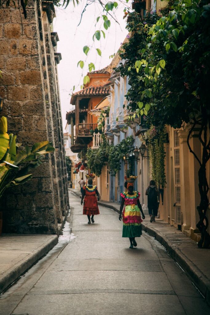 women on street in colombia