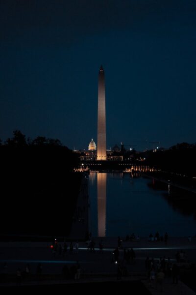 photo of washington monument during evening